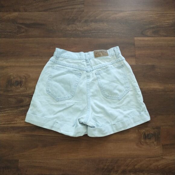 Vintage Lee High Waist Denim Cuffed Jean Shorts 8 - Picture 2 of 2